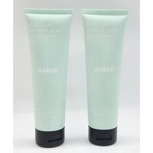 Wakse Exfoliating Masque Clay Ingrown Hair Prevention/ Botanic Detox 4oz- 2 Pack